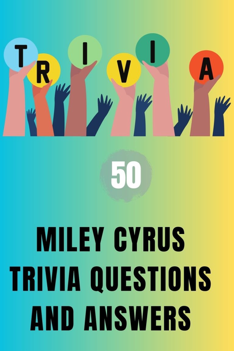 50 Miley Cyrus Trivia Questions and Answers - Trivia Inc